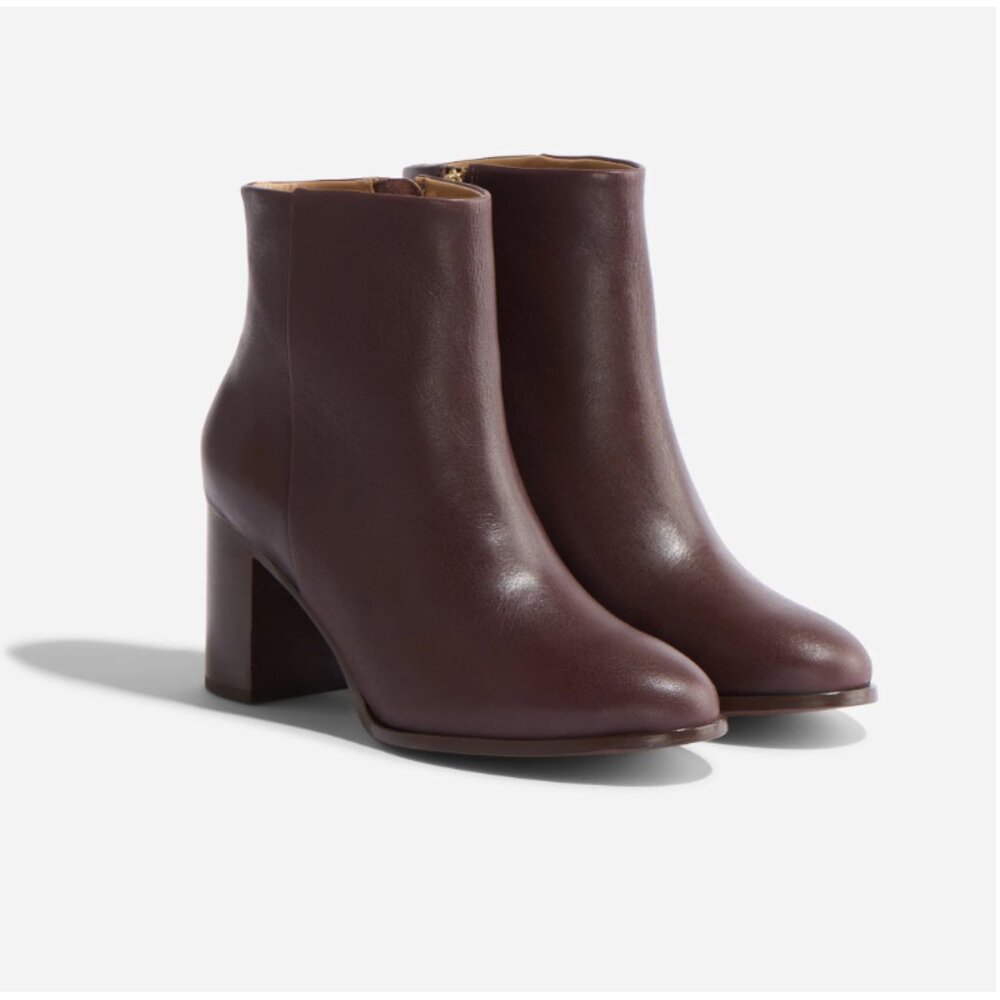 Nisolo Women's Leather Ankle Boots in Dark Brown